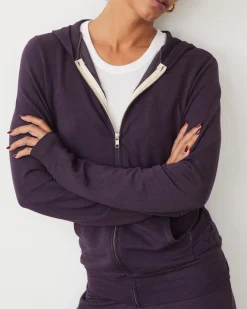 Supersoft|Sets*MONROW Supersoft Zip Up Hoody MIDNIGHTPLUM