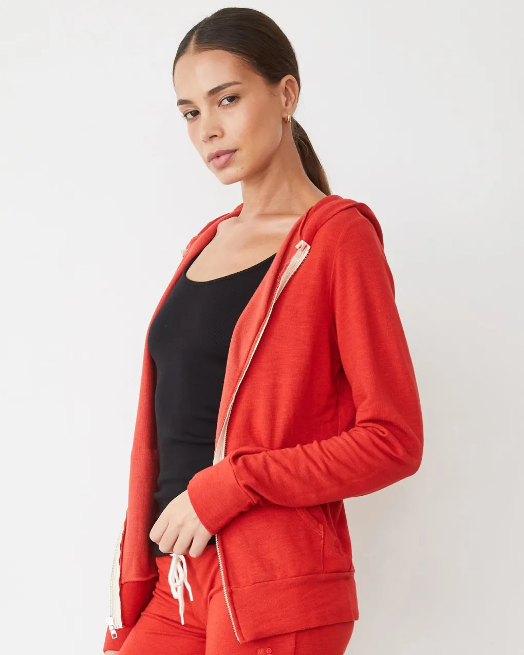 Supersoft|Sets*MONROW Supersoft Zip Up Hoody FLARERED
