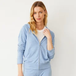 Supersoft|Sets*MONROW Supersoft Zip Up Hoody SOFTBLUE