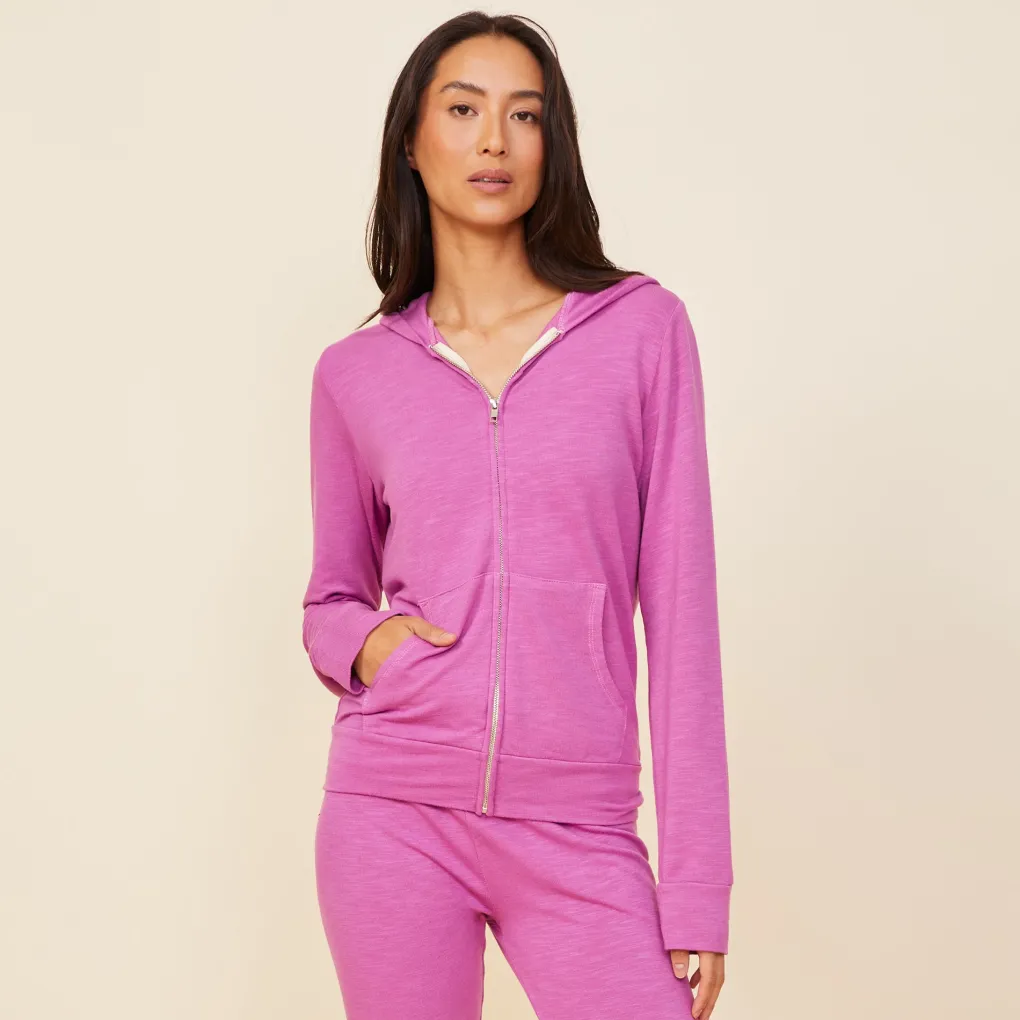 Supersoft|Zip-Up Hoodies*MONROW Supersoft Zip Up Hoody ACAI