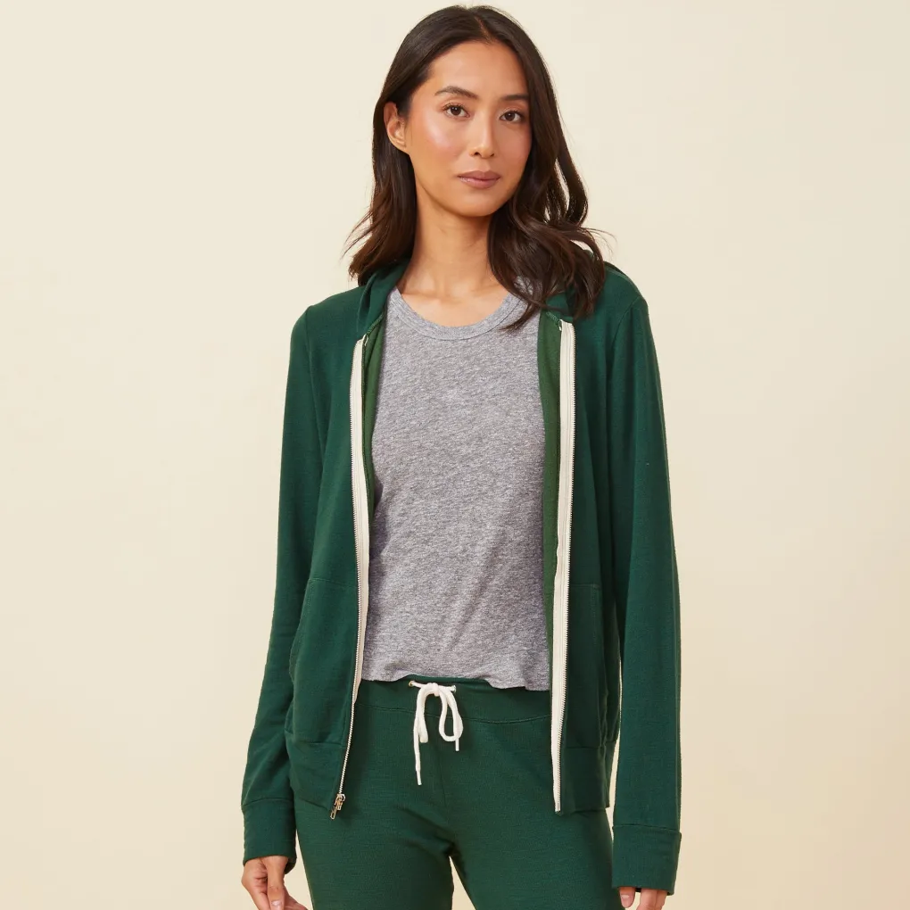 Supersoft|Zip-Up Hoodies*MONROW Supersoft Zip Up Hoody EVERGREEN