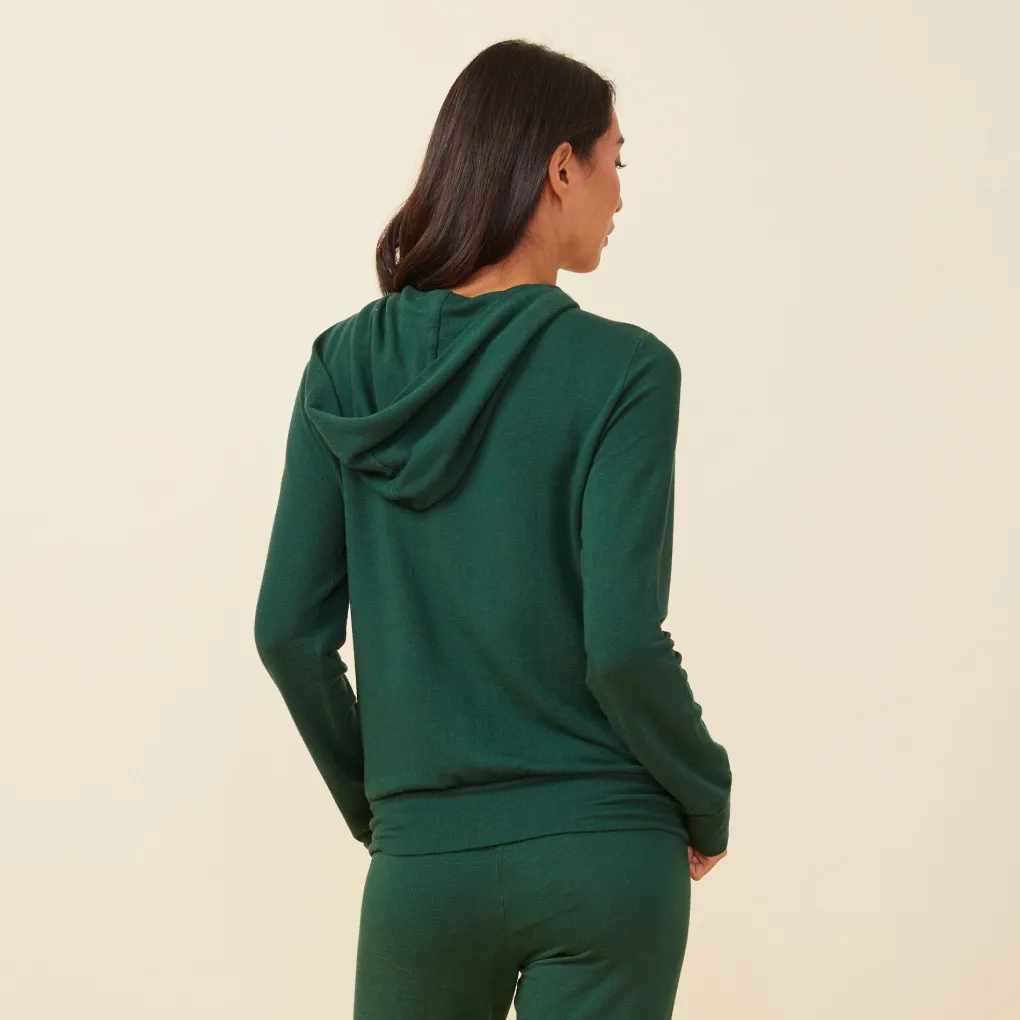 Supersoft|Zip-Up Hoodies*MONROW Supersoft Zip Up Hoody EVERGREEN
