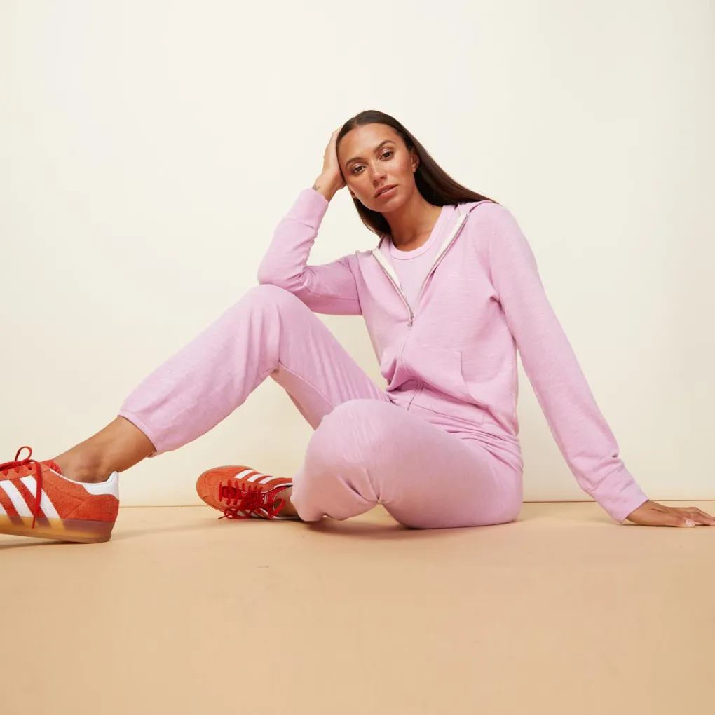 Supersoft|Sets*MONROW Supersoft Zip Up Hoody PINKLAVENDER