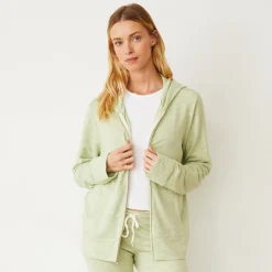 Supersoft|Zip-Up Hoodies*MONROW Supersoft Zip Up Hoody MATCHA