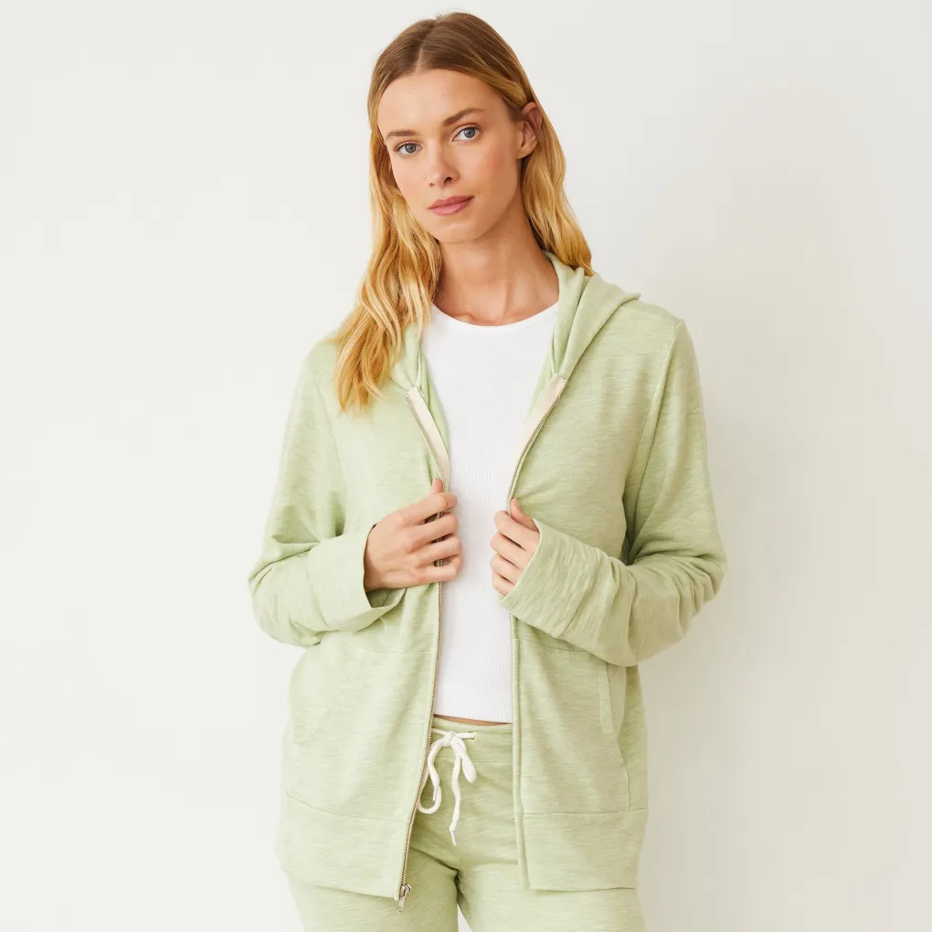 Supersoft|Zip-Up Hoodies*MONROW Supersoft Zip Up Hoody MATCHA