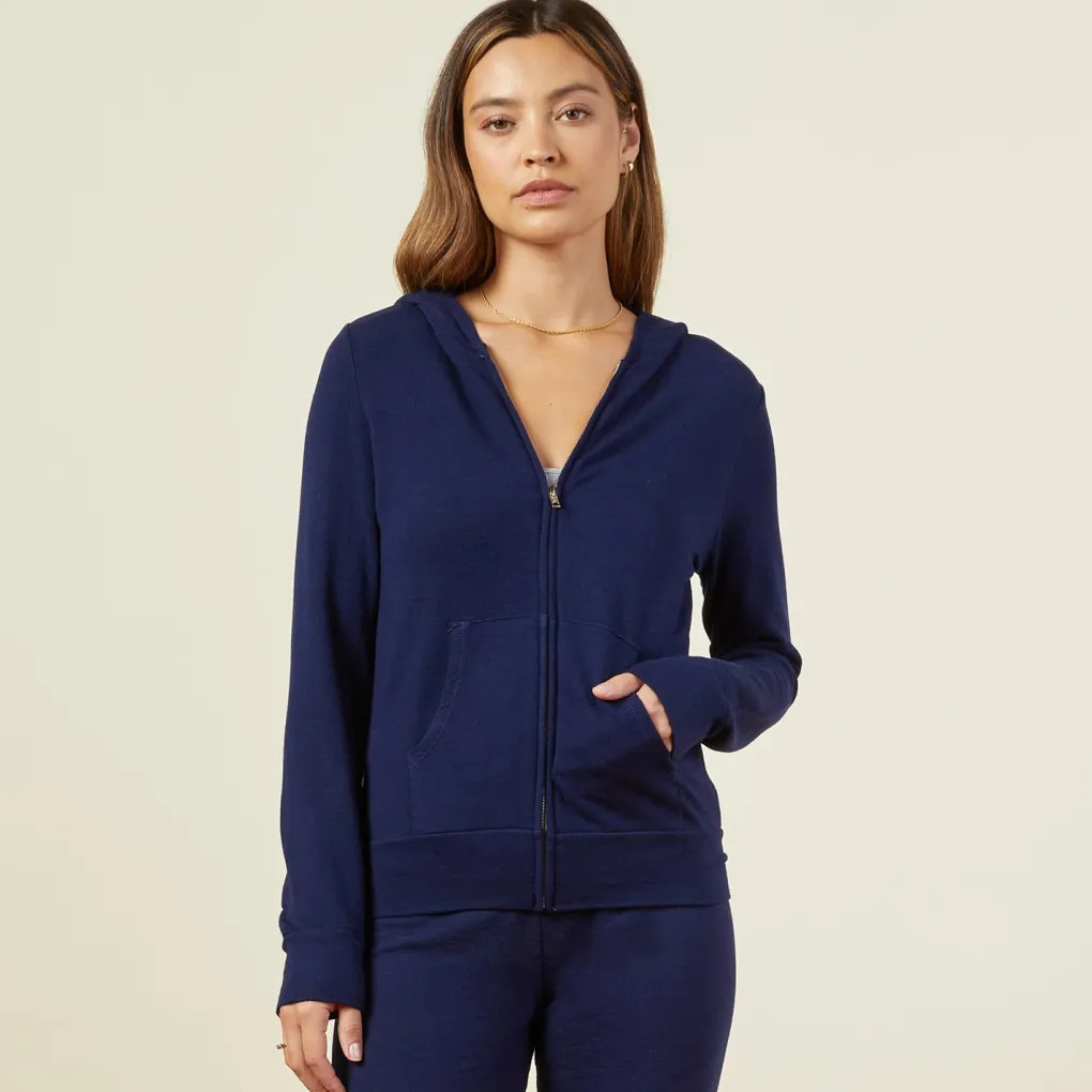 Supersoft|Sets*MONROW Supersoft Zip Up Hoody - Color NAVY