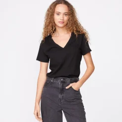 Tees*MONROW 90's V Neck BLACK
