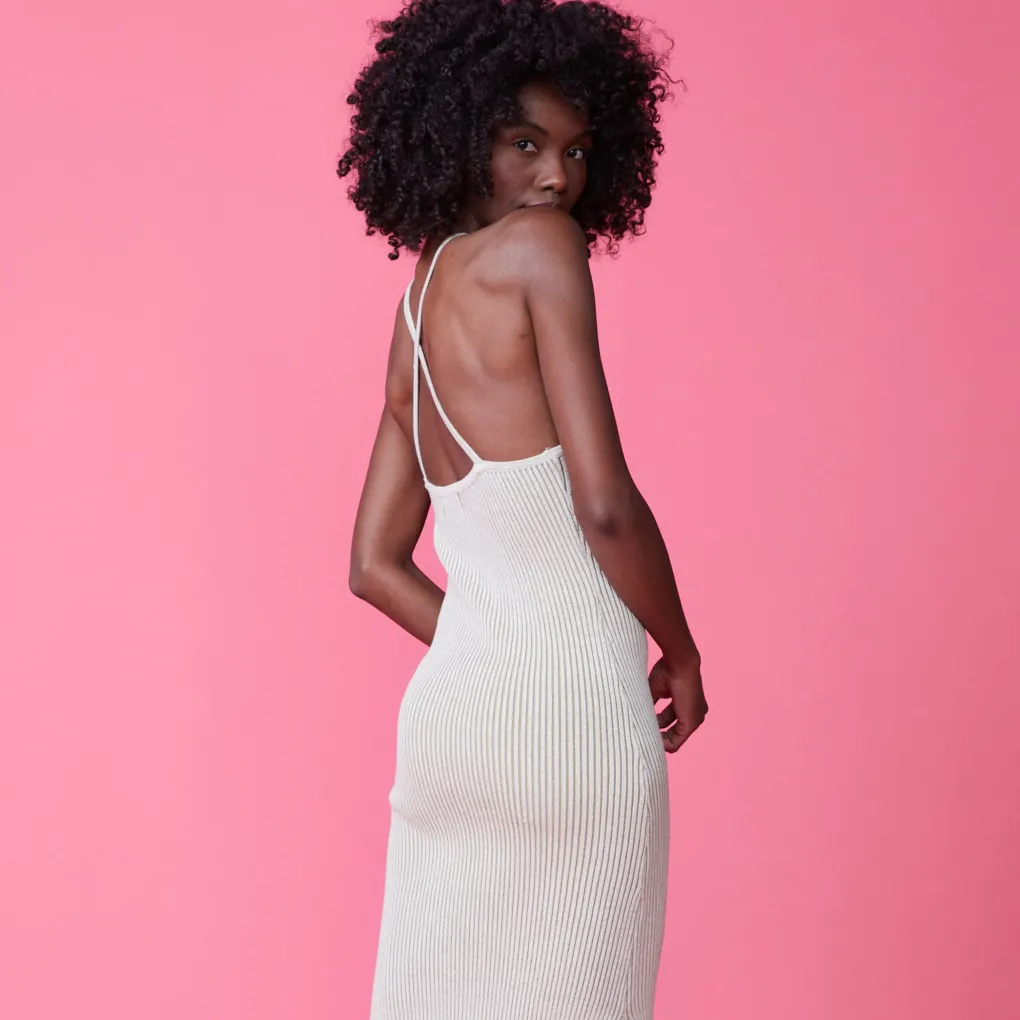 Dresses*MONROW Tank Maxi Sweater Dress BUTTERCREAM