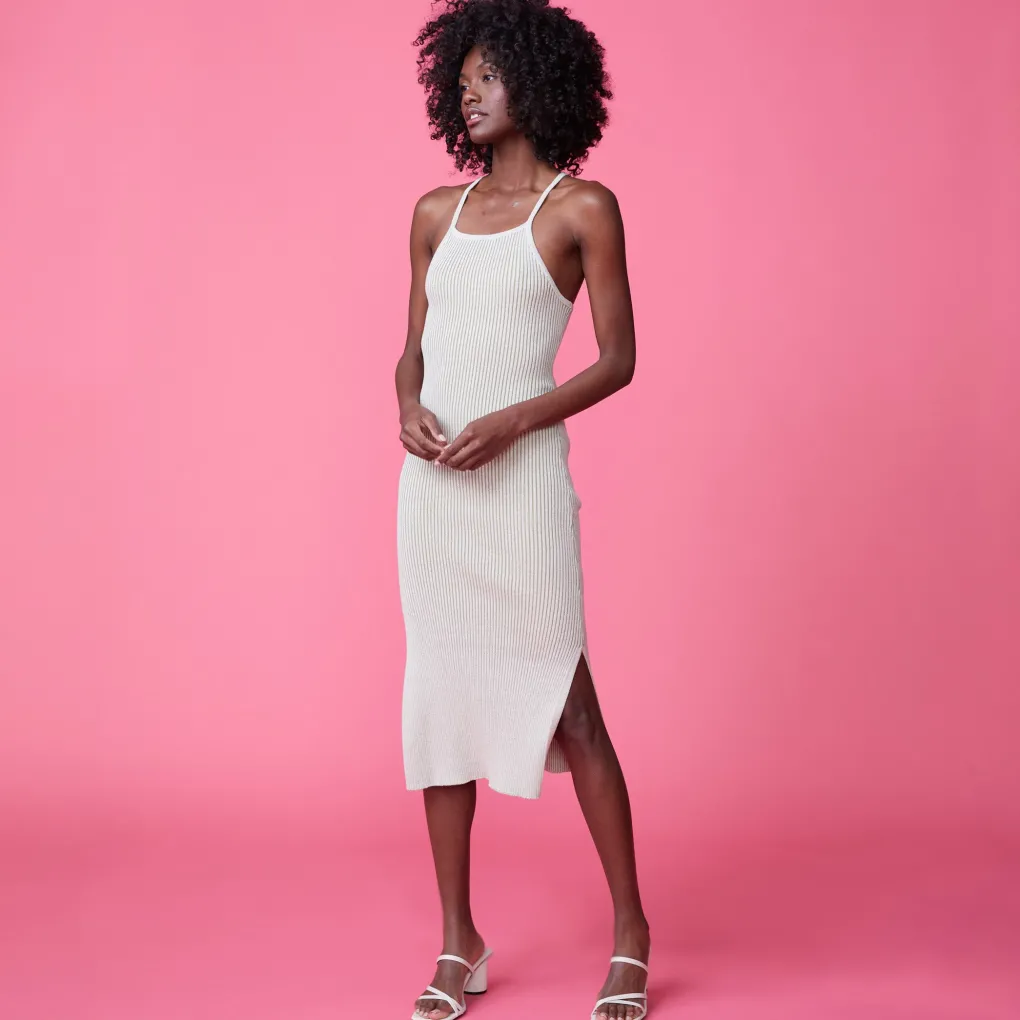 Dresses*MONROW Tank Maxi Sweater Dress BUTTERCREAM