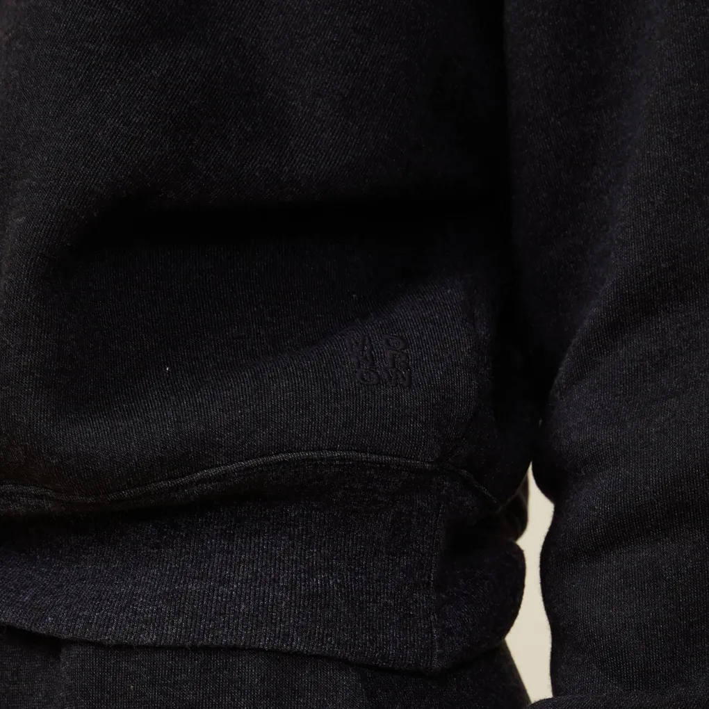 Sweatshirts*MONROW Teddy Fleece Crew Neck Sweatshirt BLACK