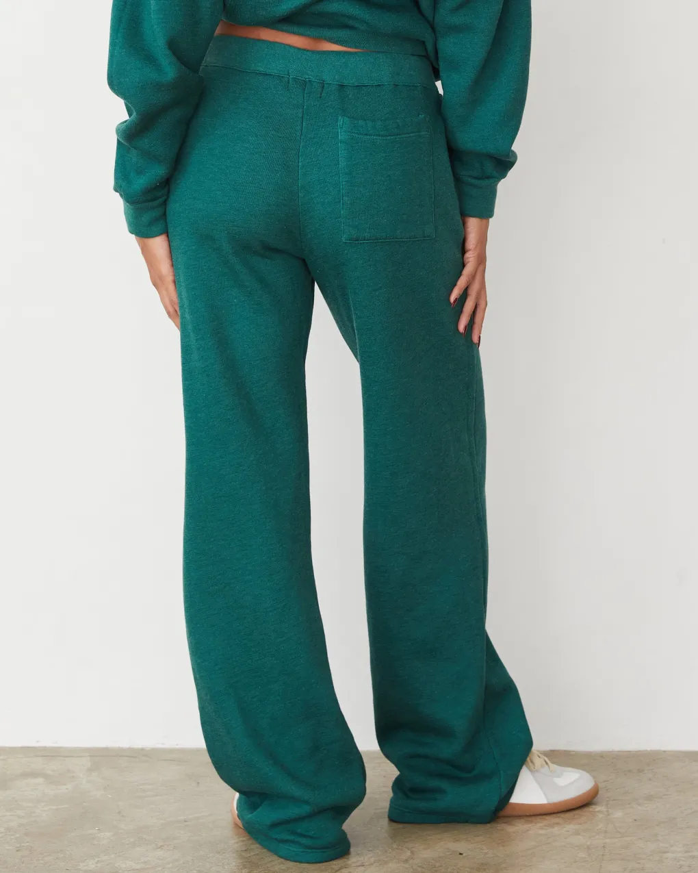 Travel Essentials|Sweats*MONROW Teddy Fleece Oversized Straight Leg Sweat FOREST