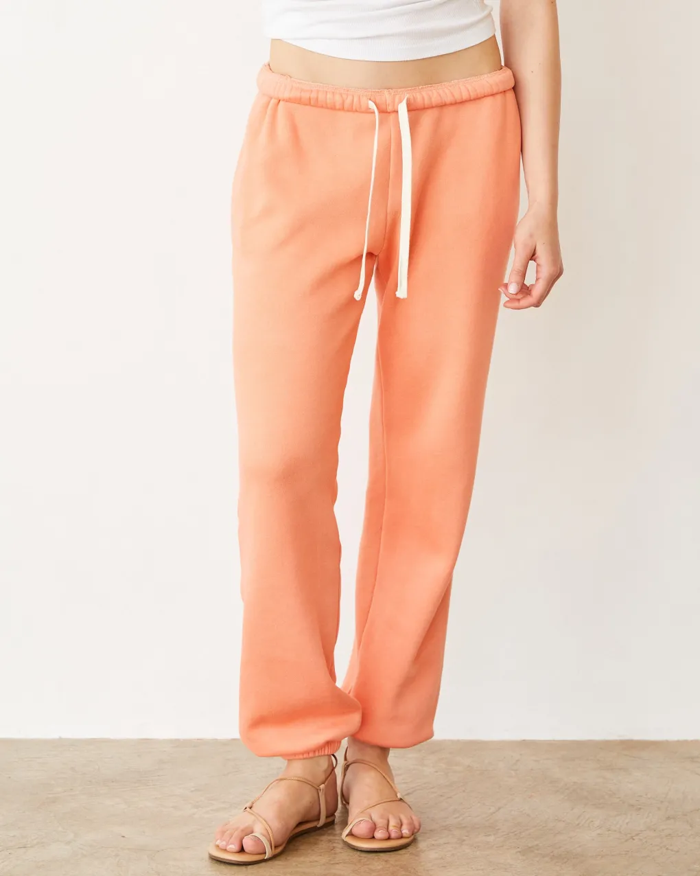 Sweats*MONROW Teddy Fleece Relaxed Sweat SORBET