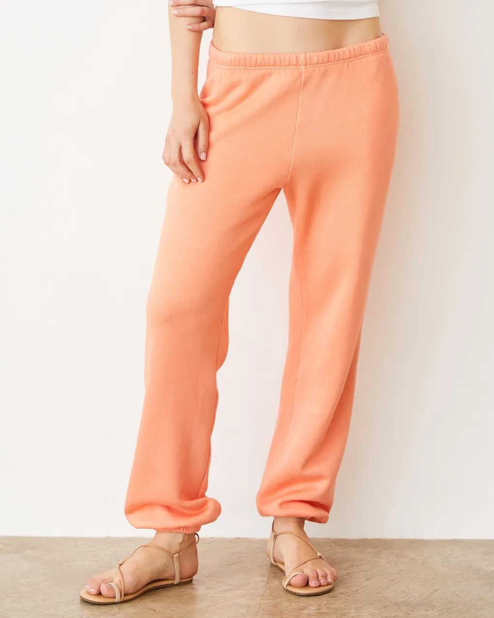 Sweats*MONROW Teddy Fleece Relaxed Sweat SORBET
