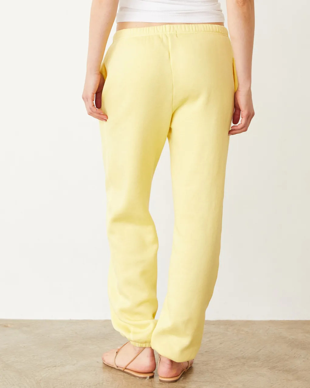 Sweats*MONROW Teddy Fleece Relaxed Sweat LEMON