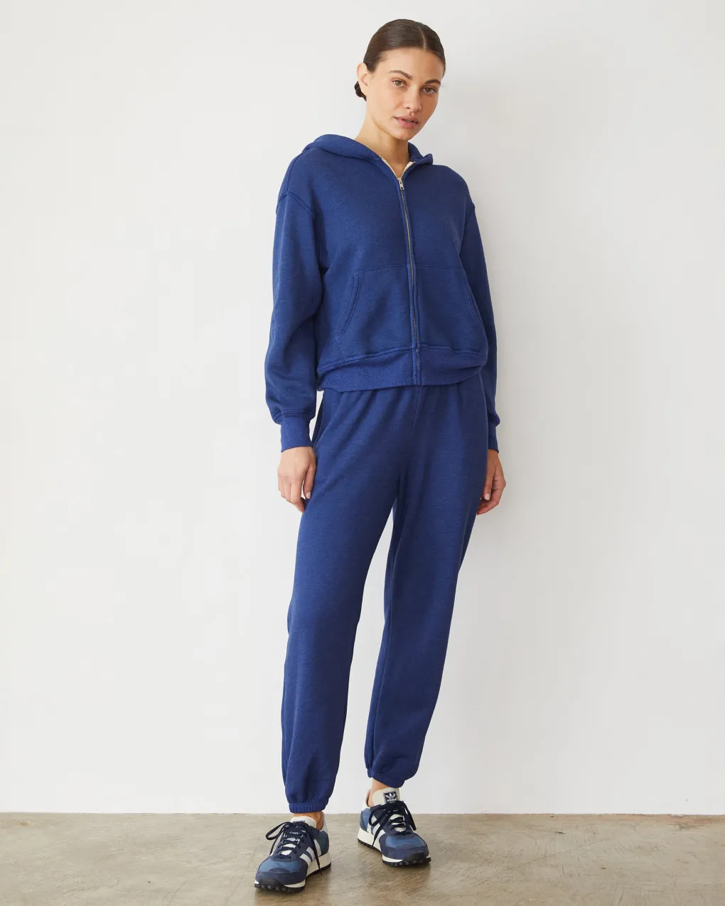 Sets|Zip-Up Hoodies*MONROW Teddy Fleece Relaxed Zip Up Hoody TRUENAVY