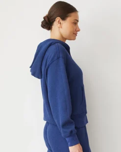 Sets|Zip-Up Hoodies*MONROW Teddy Fleece Relaxed Zip Up Hoody TRUENAVY