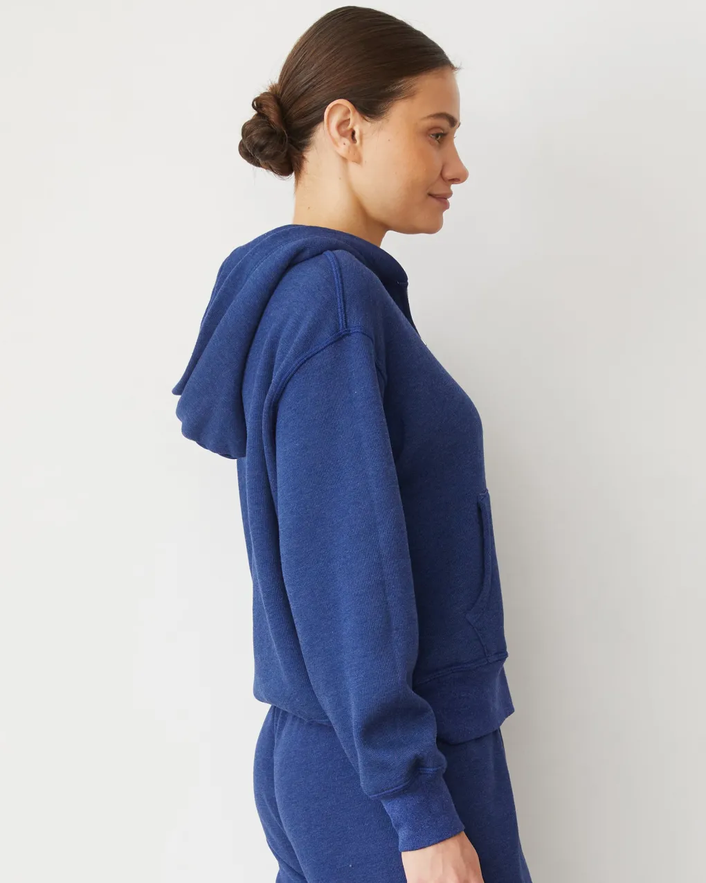 Sets|Zip-Up Hoodies*MONROW Teddy Fleece Relaxed Zip Up Hoody TRUENAVY
