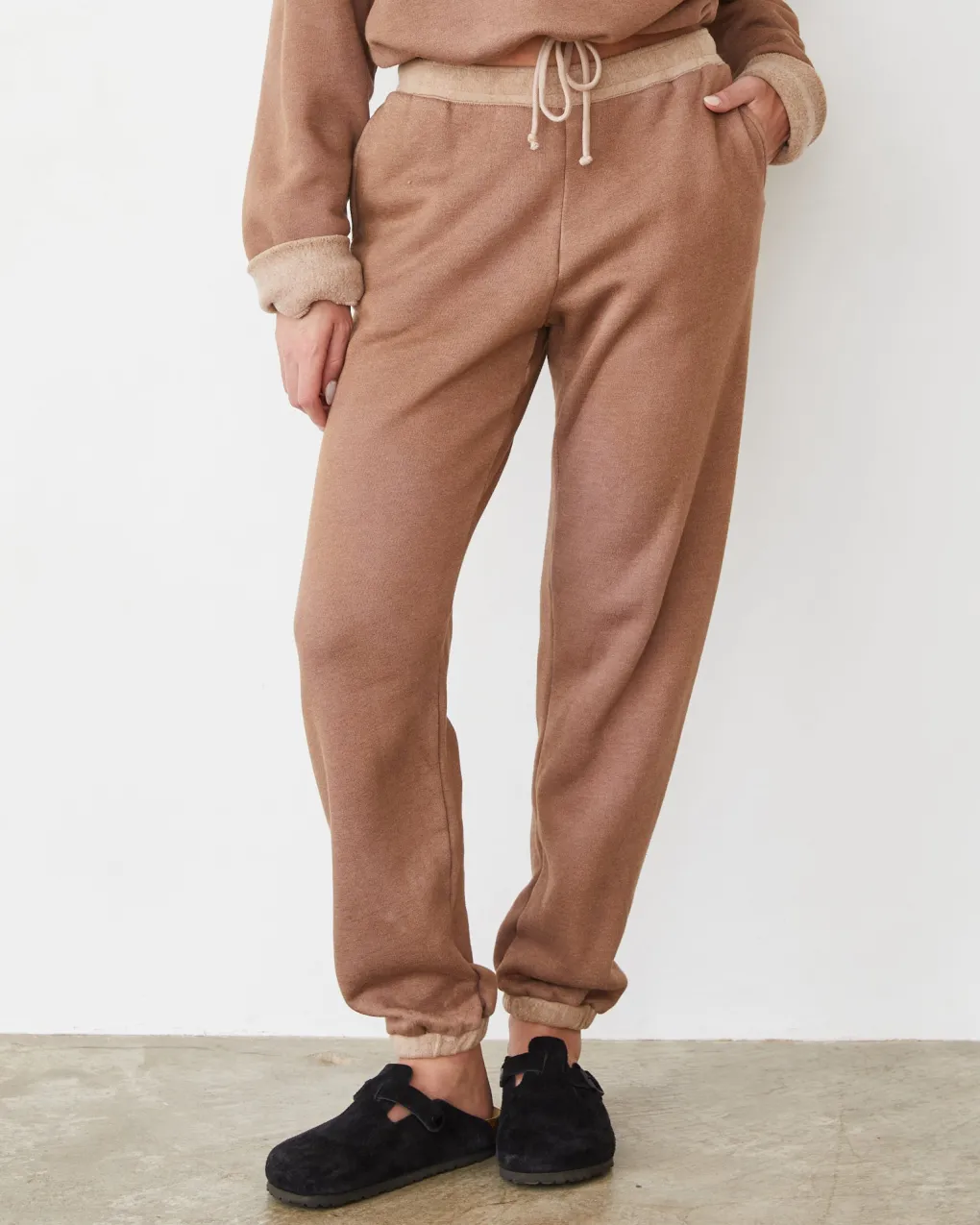 Travel Essentials|Sweats*MONROW Teddy Fleece Sweat WALNUT