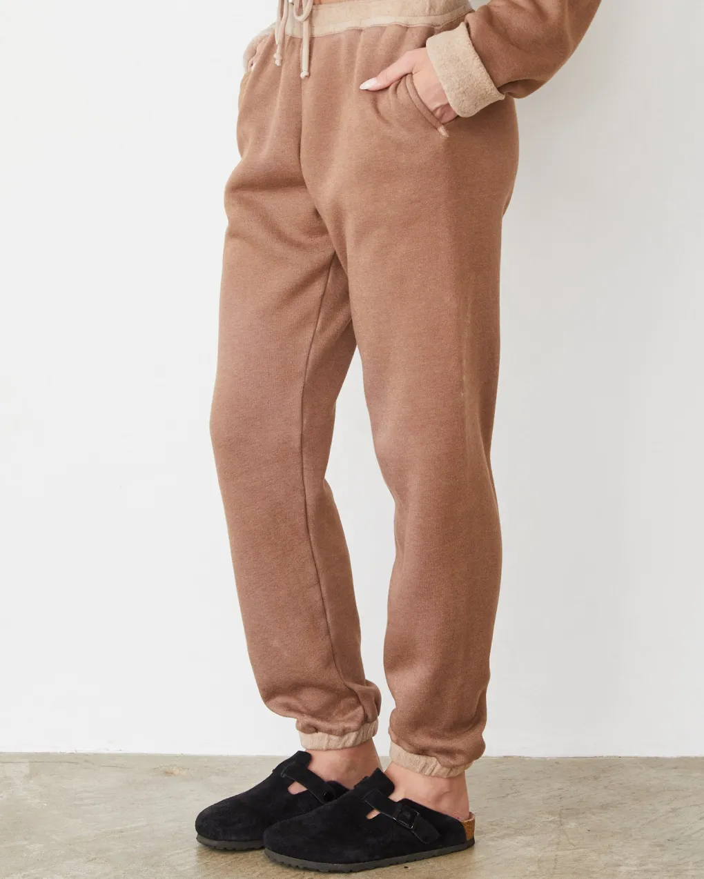 Travel Essentials|Sweats*MONROW Teddy Fleece Sweat WALNUT