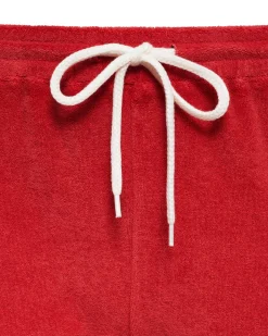 Terry|Pants*MONROW Terry Cloth Crop Pant CHERRY