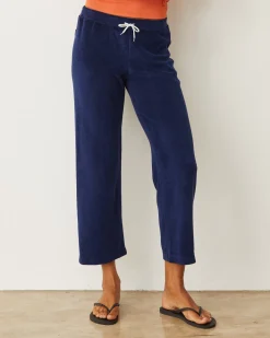 Terry|Pants*MONROW Terry Cloth Crop Pant NAVY