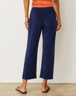 Terry|Pants*MONROW Terry Cloth Crop Pant NAVY