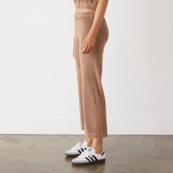 Terry|Pants*MONROW Terry Cloth Crop Pant PECAN