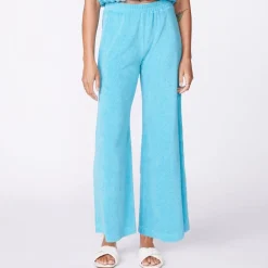 Terry*MONROW Terry Cloth High Waisted Flare Sweat SKY