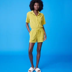 Terry*MONROW Terry Cloth Romper AVOCADO