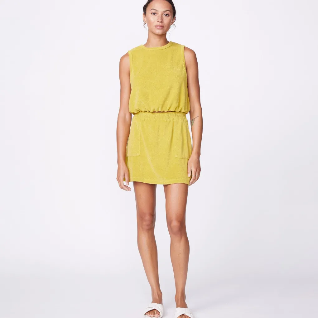 Terry*MONROW Terry Cloth Skirt AVOCADO