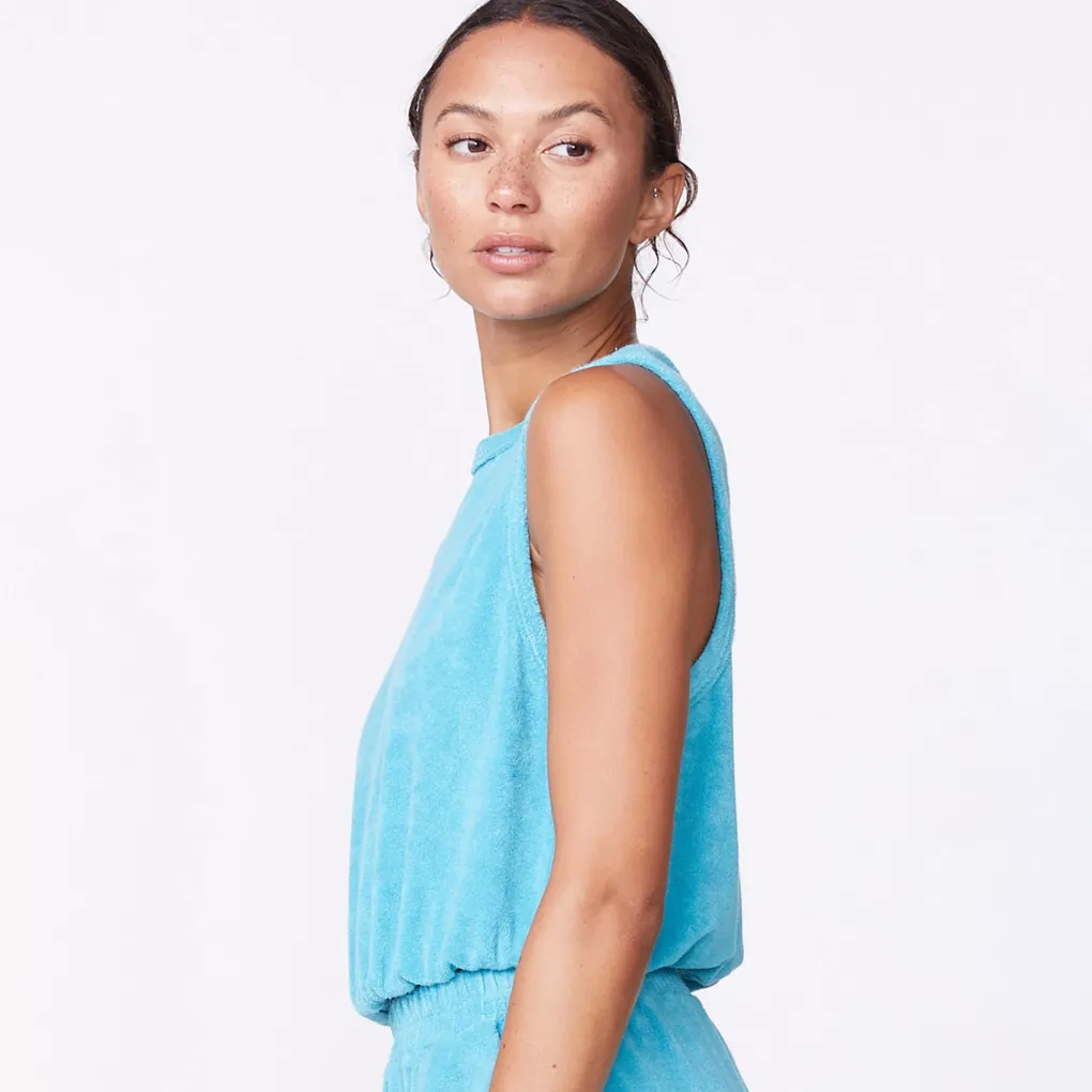 Terry*MONROW Terry Cloth Tank SKY