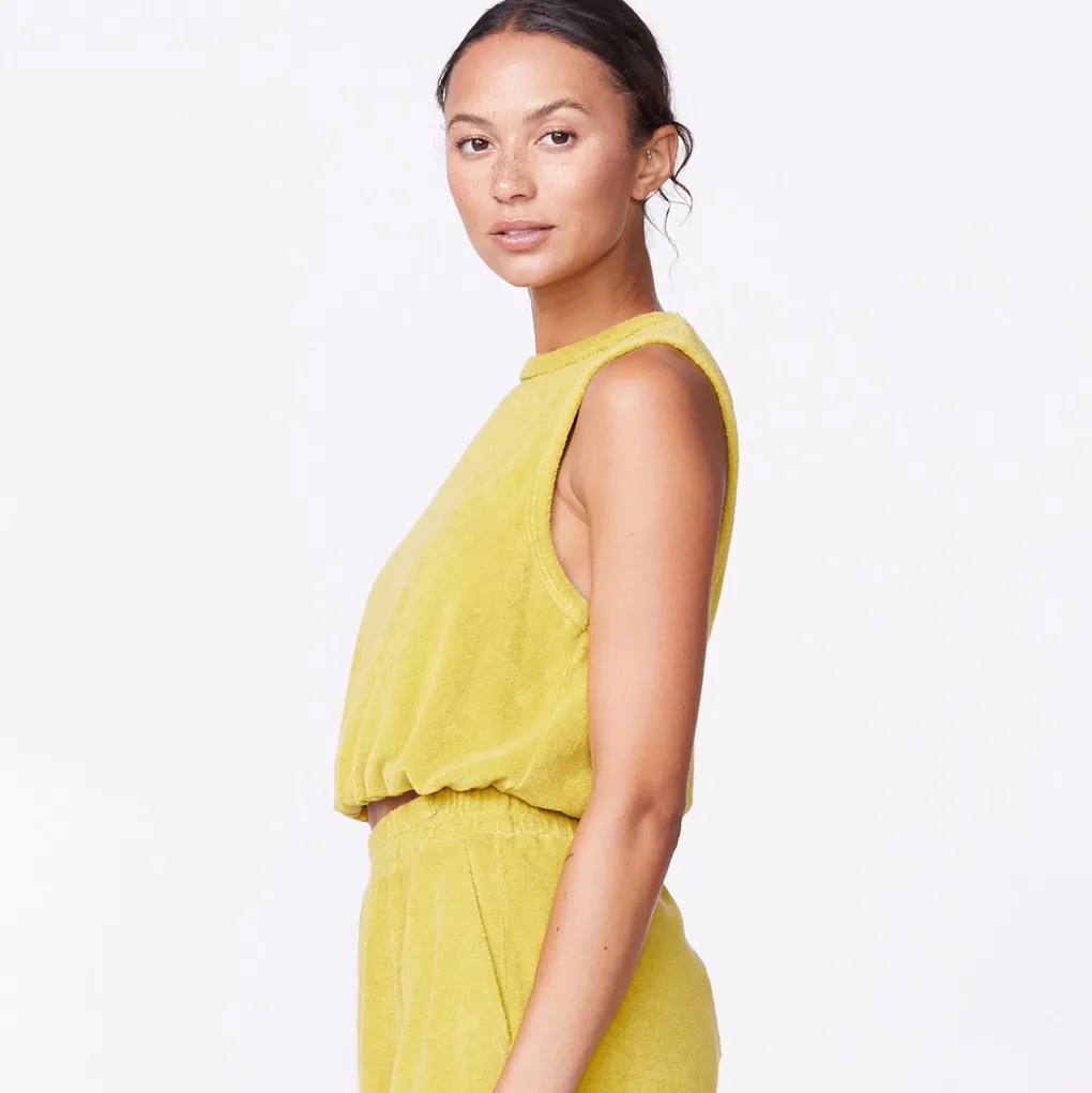 Terry*MONROW Terry Cloth Tank AVOCADO