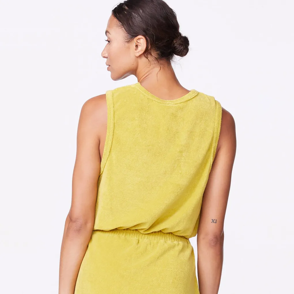 Terry*MONROW Terry Cloth Tank AVOCADO