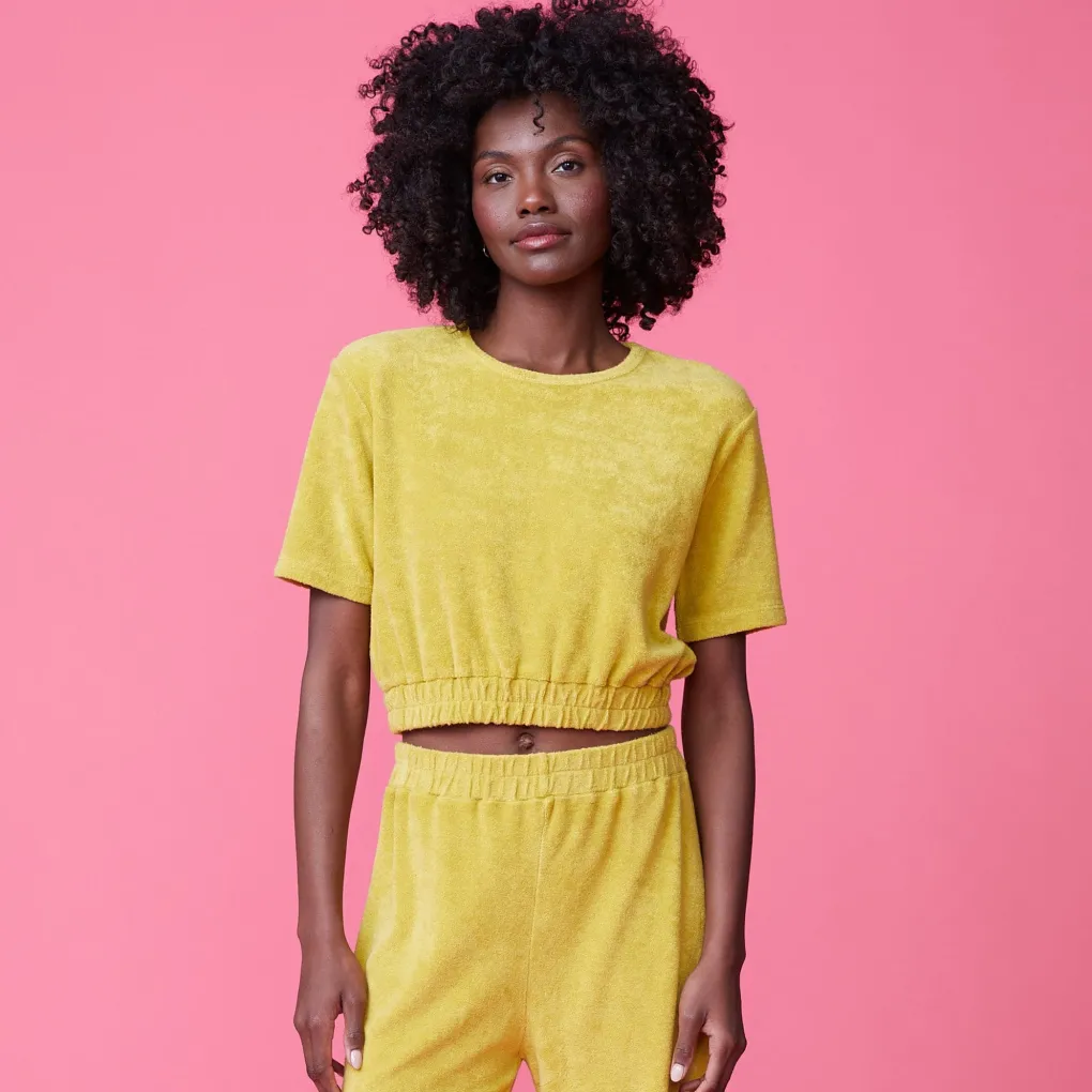 Terry*MONROW Terry Cloth Tee AVOCADO