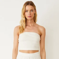 Terry|Tanks*MONROW Terry Cloth Tube Top PEARL