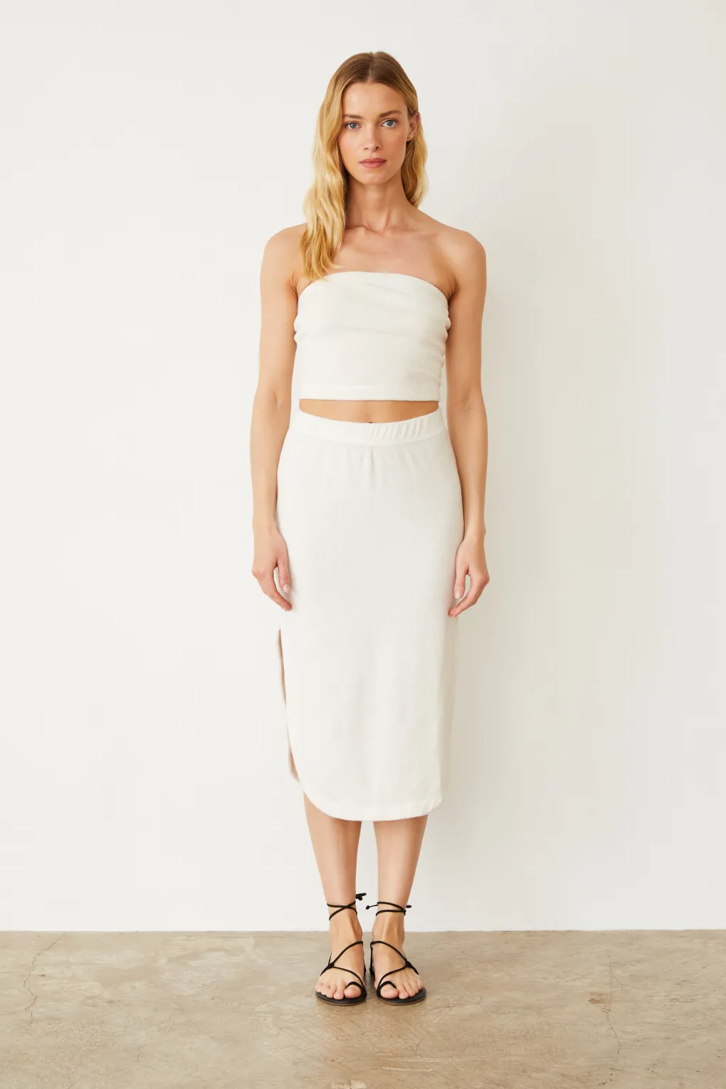 Terry|Tanks*MONROW Terry Cloth Tube Top PEARL