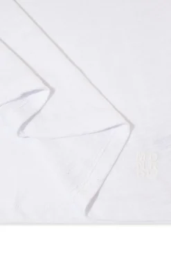 Tees*MONROW Textured Tri-Blend Basic Crew Neck Tee WHITE