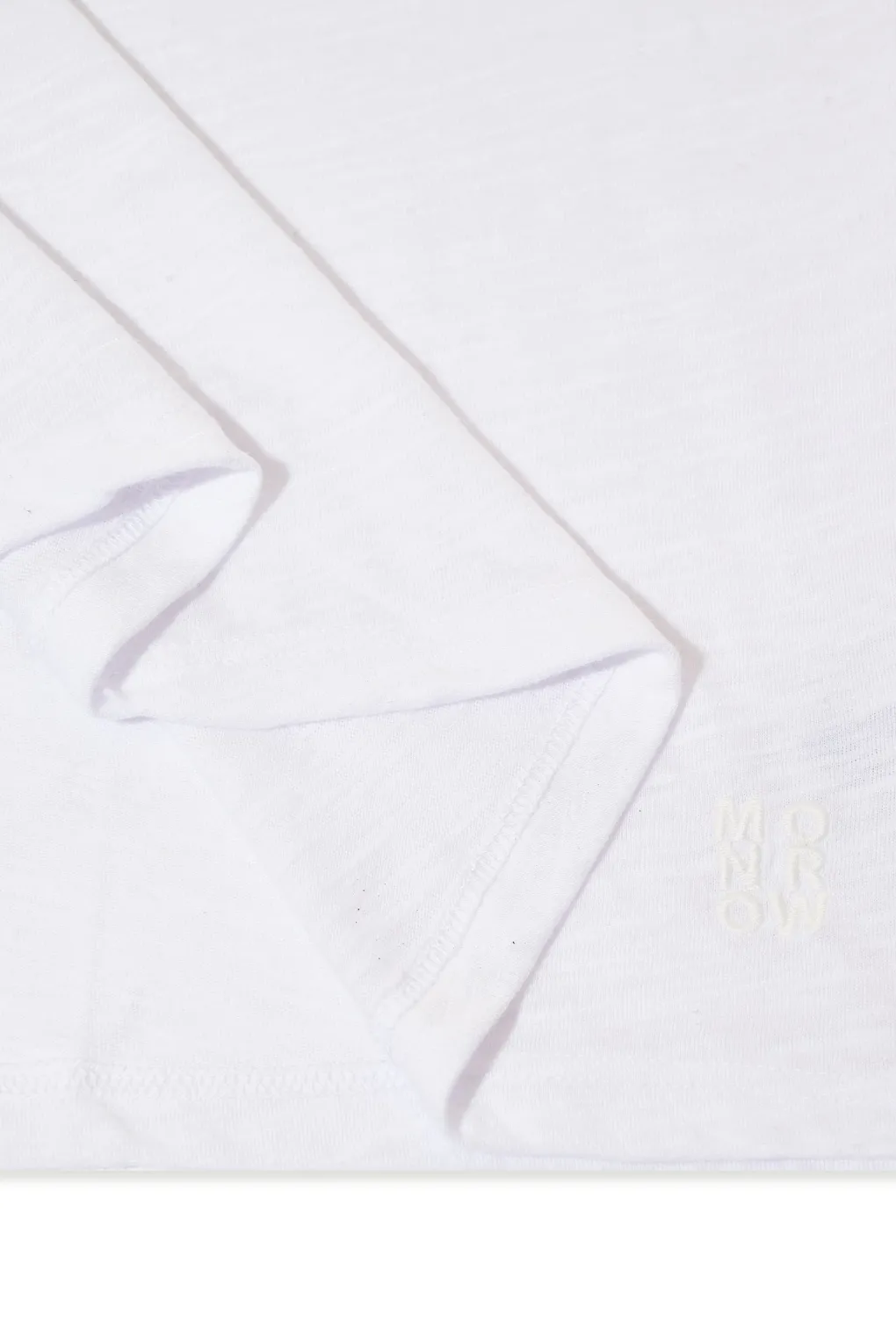 Tees*MONROW Textured Tri-Blend Basic Crew Neck Tee WHITE