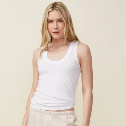 Tanks*MONROW Textured Tri Blend Narrow Tank - Color WHITE