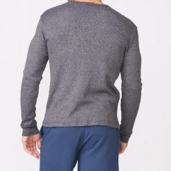 Men's Tops*MONROW Thermal Long Sleeve Crew FADEDBLACK