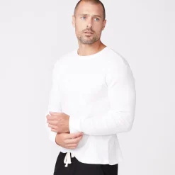 Men's Tops|Mens Sale*MONROW Thermal Long Sleeve Crew WHITE