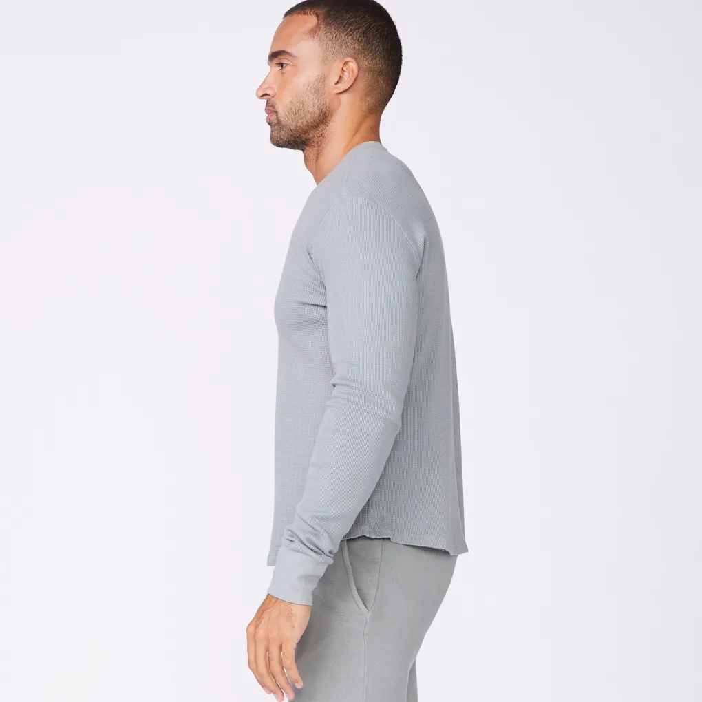 Men's Tops|Mens Sale*MONROW Thermal Long Sleeve Crew GUNMETAL
