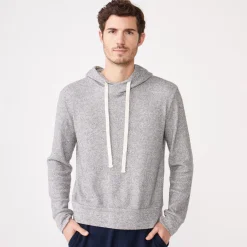 Men's Tops|Mens Sale*MONROW Thermal Pullover Hoody DARKHEATHER