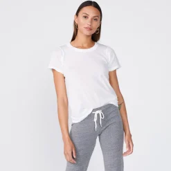 Tees*MONROW Tissue Fitted Crew Neck Tee - Color WHITE