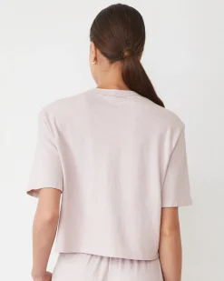 Tees*MONROW Vintage Fleece Pocket Crew CHALKPINK