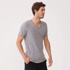 Men's Tops|Mens Sale*MONROW V Neck Tee GRANITE