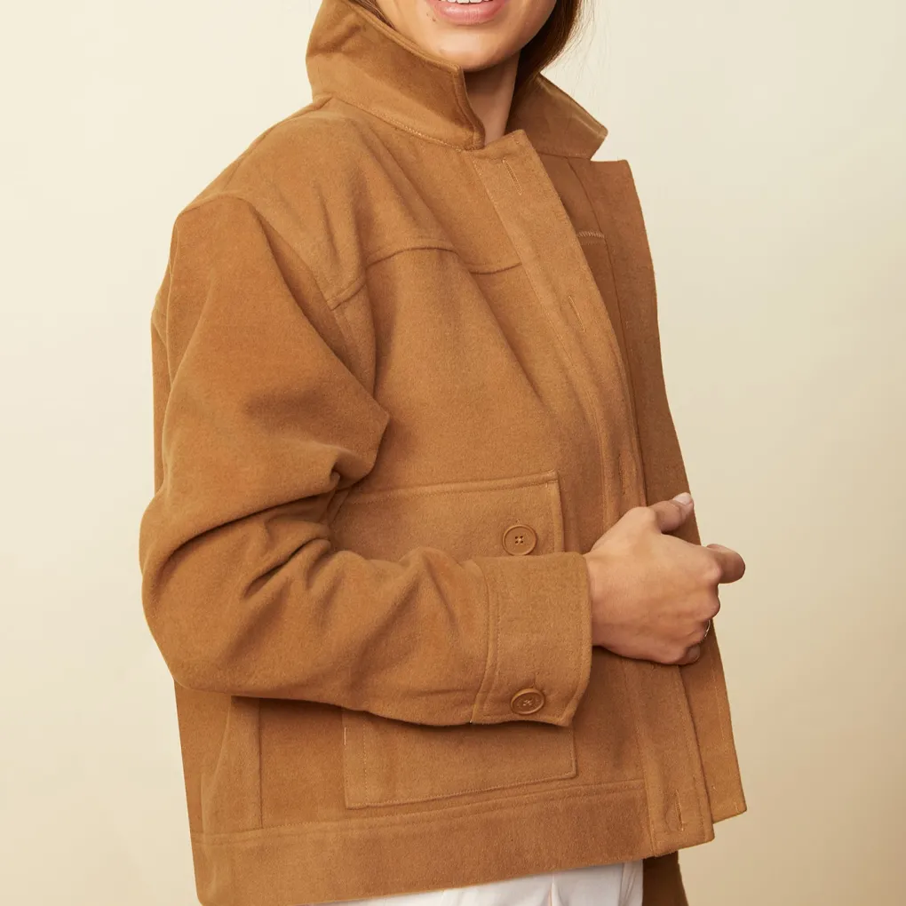 Jackets*MONROW Weekend Jacket GOLDENBROWN