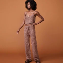 Sweats*MONROW Wool Cashmere Lounge Pant POMEGRANATE