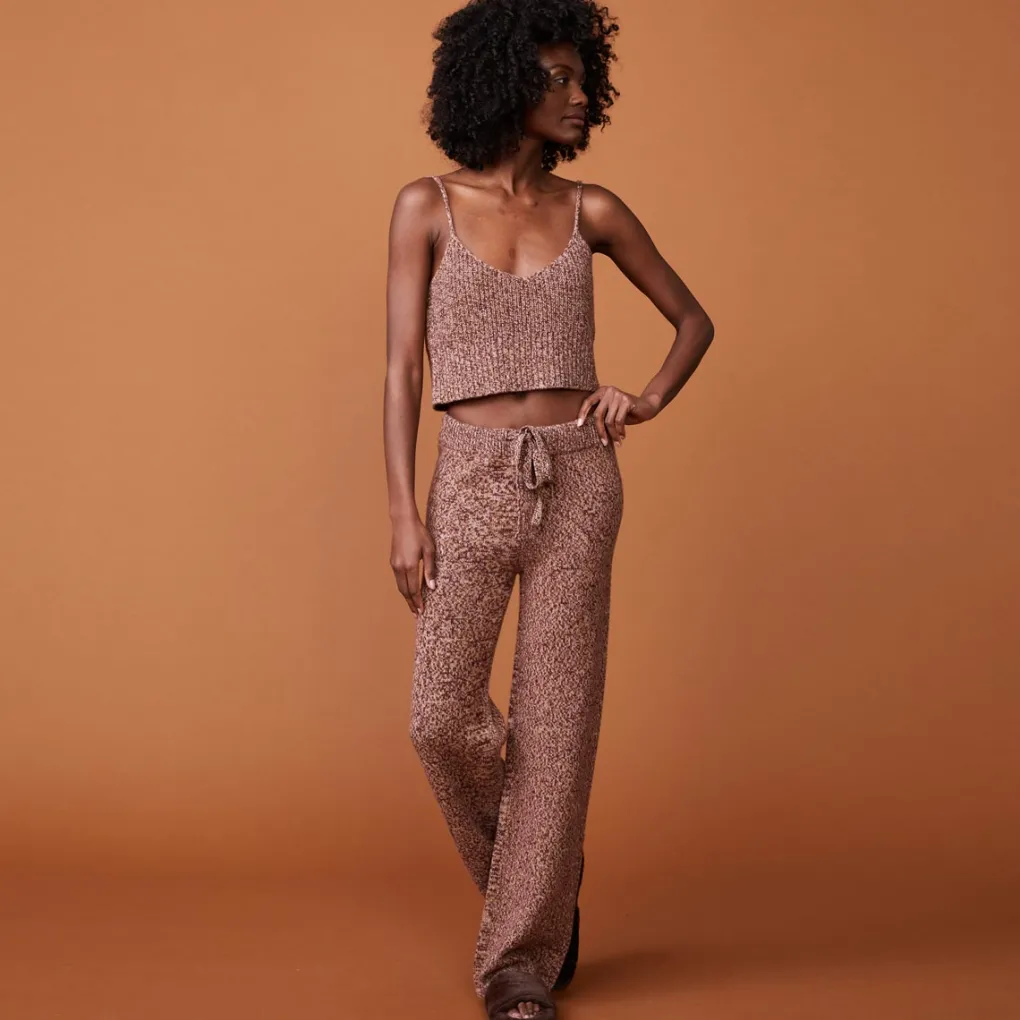 Sweats*MONROW Wool Cashmere Lounge Pant POMEGRANATE