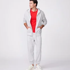Mens Sale|Men's Sale*MONROW Zip Up Hoody HEATHERGREY